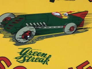 VINTAGE SHELL GREEN STREAK GASOLINE W/ CAR 11 3/4 