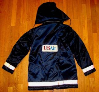 Vtg 60s Usair Us Air American Airlines Runway Jacket Coat Golden Fleece Usa M