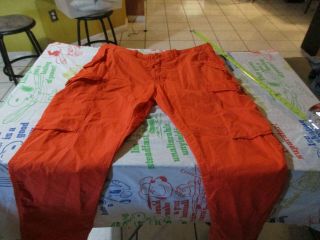 Polo Ralph Lauren Rl - 067 Vintage Orange Cargo Pants Size Mens 38 Waist 34 Inseam