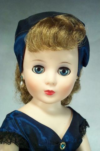 1957 Vintage Sweet Sue Sophisticate Fashion Doll Wow Blue Taffeta Dress Minty