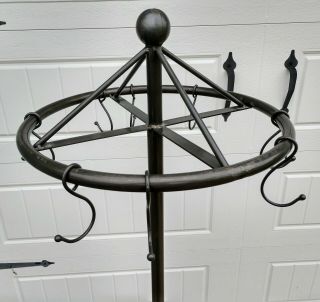 Vintage Style Spinning Coat/Clothes Rack Great Shape Cast Iron 3