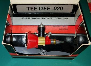 Cox Tee Dee Td.  020 Rc/cl/ff Nib Vintage Model Airplane Engine