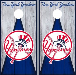 York Yankees Cornhole Wrap Mlb Vintage Game Board Skin Set Vinyl Decal Co423