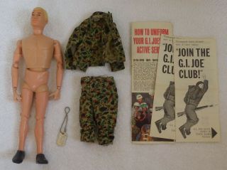 Vintage 12 " Gi Joe 1964 Action Soldier Marine Blond Hair 7700 Figure Usa Made