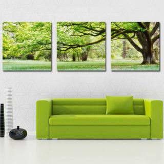 Triptych Tree - Lined Vintage Paint By Number Kit 50cm X 50cm X 3 Wood Framed