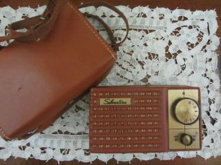 Vintage Sears Roebuck Silvertone Transistor Radio (portable Tubular) W/orig.  Case