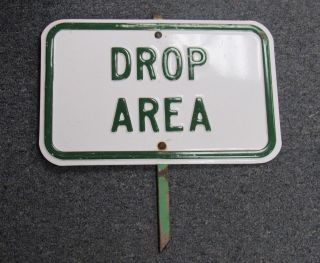 Vintage Metal Embossed Golf Course Sign Drop Area (great For Pet Owners)