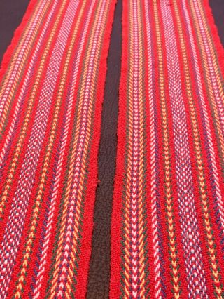 Vintage 1960’s Native American Navajo Hand Woven Wool Ceremonial Scarf Sash Belt