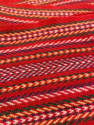 Vintage 1960’s Native American Navajo Hand Woven Wool Ceremonial Scarf Sash Belt 3