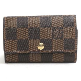 Auth Louis Vuitton Multicles 6 Way Key Case N62630 Damier Brown Vintage