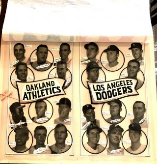 Rare,  Truly One Of A Kind Topps 1969 Pre - print Mock Up For Dodgers - A’s Poster 8