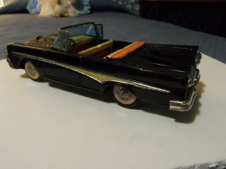 Vintage FORD ' 58 Sunliner conv.  Bandai Tin Friction Japan.  1/25 scale.  Gorgeous 2