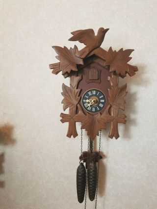 Vintage Black Forest Bird Nest Cuckoo Clock In (around 1985)