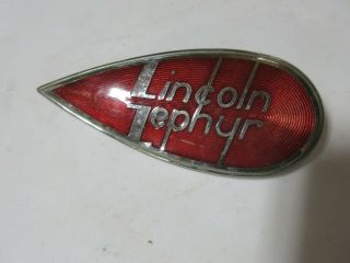 Vintage 1938 1939 Lincoln Zephyr Hood Badge Emblem