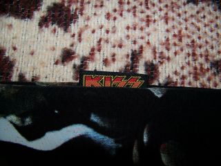 Vintage KISS LOVE GUN LP Record Art Dragonfly Button Dress Shirt Sz XXL 2XL 3