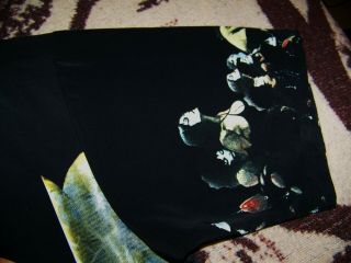 Vintage KISS LOVE GUN LP Record Art Dragonfly Button Dress Shirt Sz XXL 2XL 4