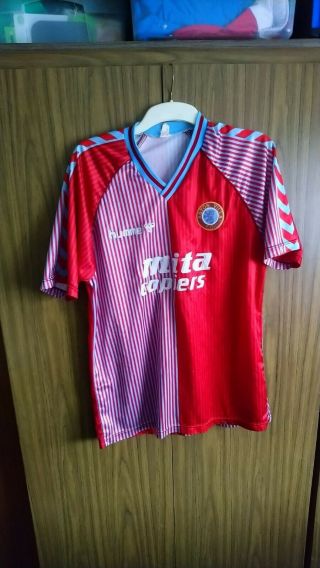 Rare Vintage Aston Villa 1987 - 1989 Hummel Home Football Shirt Size Xl Adult