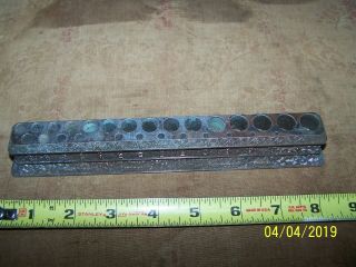 2 Vintage Drill Bit Holders Cleveland Twist Drill Company & Cleveland No.  50 3