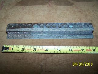 2 Vintage Drill Bit Holders Cleveland Twist Drill Company & Cleveland No.  50 4