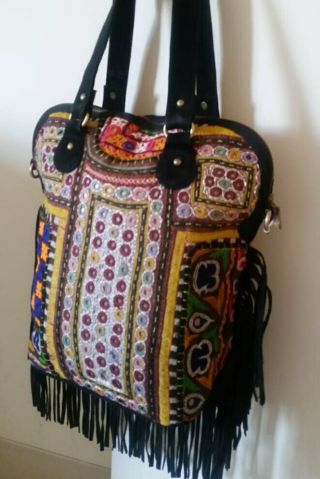 Banjara Hand Embroidered Indian Vintage Shoulder Bag Handmade Bohemian Tote Bag