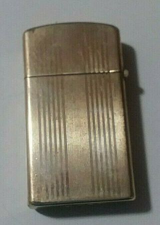 Rare Vintage 10k Gold Filled Etched Zippo Lighter 2