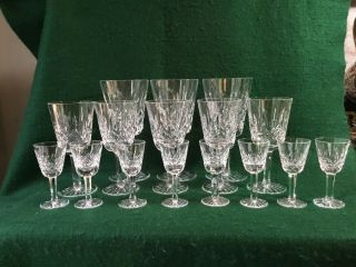 16 Vintage Waterford Crystal Cut Glass Goblets Wine,  Sherry Glasses 3