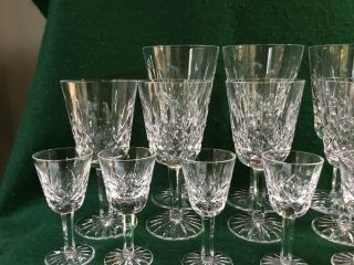 16 Vintage Waterford Crystal Cut Glass Goblets Wine,  Sherry Glasses 4