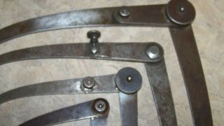 4 OLD VINTAGE STARRETT DIVIDER CALIPERS 1 HUGE SET PATENT 1895 ANTIQUES ?? 3