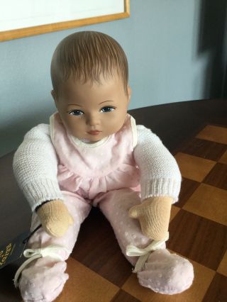 Vintage 12” Heidi Ott Baby Doll Purchased In Lusanne,  Switzerland