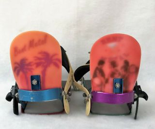 BAM Vintage BENT METAL Snowboard BINDINGS COMPLETE 90s 1990s lib tech gnu 4