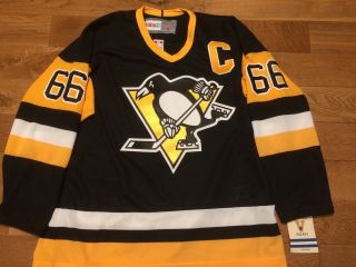 Mario Lemieux Vintage Ccm Pittsburgh Penguins Nhl Jersey - Men 