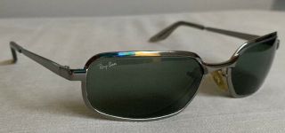 B&l Ray Ban W2642 Npas Rare Vintage Silver Chrome Sidestreet Wrap Sunglasses