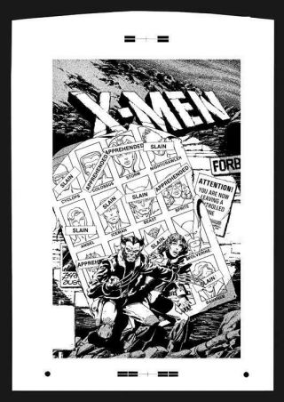 John Byrne X - Men 141 Rare Large Production Art Cover