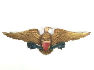 Vintage Sexton American Eagle W Shield Americana Bold Cast Metal Made In Usa