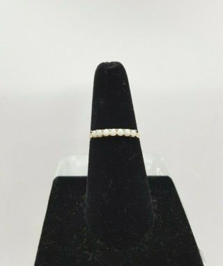 Vintage 10k Yellow Gold Band Ring With Opals