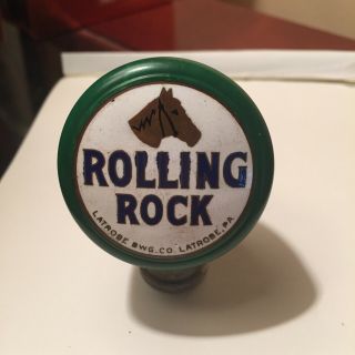 Vintage Rare 1950 Rolling Rock Beer Horse Ball Tap Knob Latrobe Brewing Company