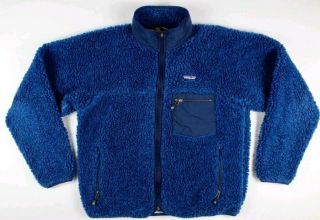 Vintage Patagonia Retro X Deep Pile Thick Fleece Cardigan Medium Blue Jacket