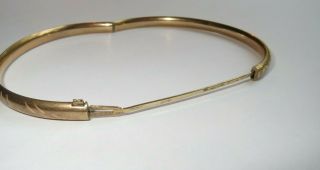 Vintage 14k Italy Yellow Gold Hinged Bangle Bracelet 5 Grams Below Scrap