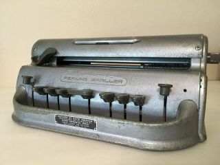 Vintage David Abraham Perkins Brailler Braille Machine Typewriter With Case 2