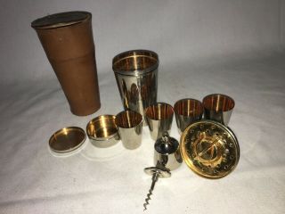 Germany Cocktail Set Vintage Complete Rare Case Corkscrew