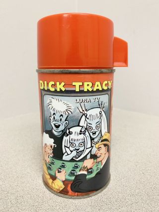 Vintage 1967 Dick Tracy Lunchbox Thermos Mug Cup Aladdin
