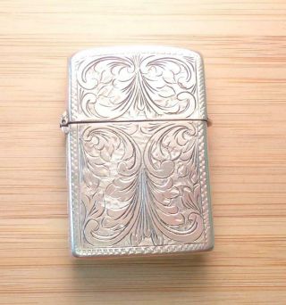 Vintage Sterling Silver Lighter With Zippo Insert 4 - C2080