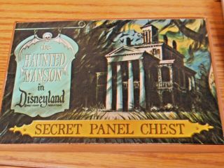Vintage 1969 Disney Haunted Mansion Secret Panel Chest Wood Box Disneyland