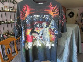 Vintage 1991 Metallica Collage Tour Concert Xl T Shirt