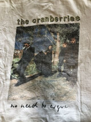 Vintage 1995 The Cranberries Concert T - Shirt No Need To Argue Tour - L
