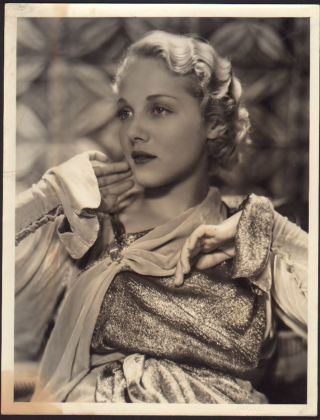 Leila Hyams Vintage 1930s 10x13 George Hurrell Mgm Dbw Portrait Photo