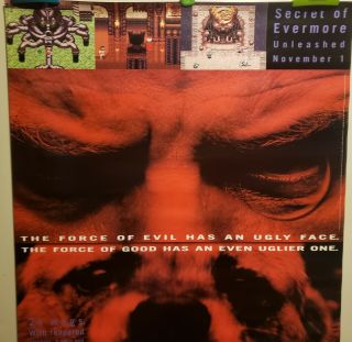 Ultra Rare/Vintage 1995 Secret of Evermore Nintendo Poster 26×39 NM 3
