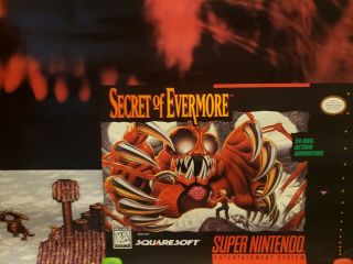 Ultra Rare/Vintage 1995 Secret of Evermore Nintendo Poster 26×39 NM 5