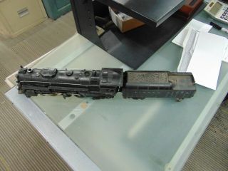 Vintage Lionel Lines Post - War 736 2 - 8 - 4 Die Cast Steam Engine,  2046w W/ Tender