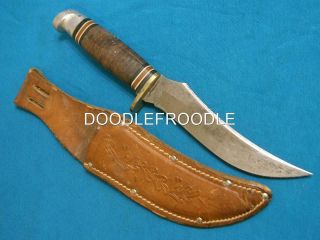 Vintage Western Boulder Co.  Usa L39 Hunting Skinning Survival Bowie Knife Knives